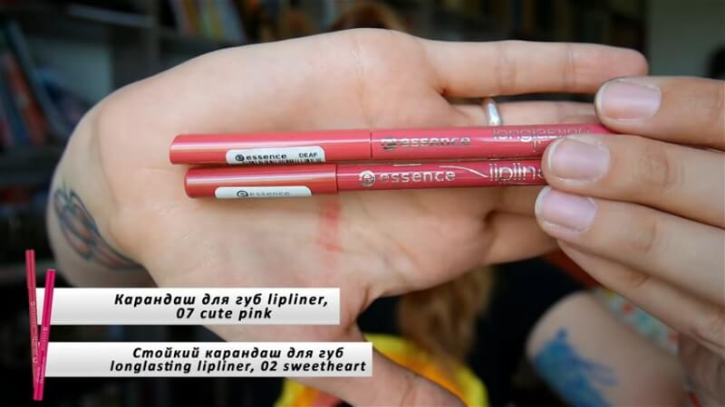 Карандаша для губ lipliner (цвет 07 cute pink) и longlasting lipliner (цвет 02 sweetheart) 